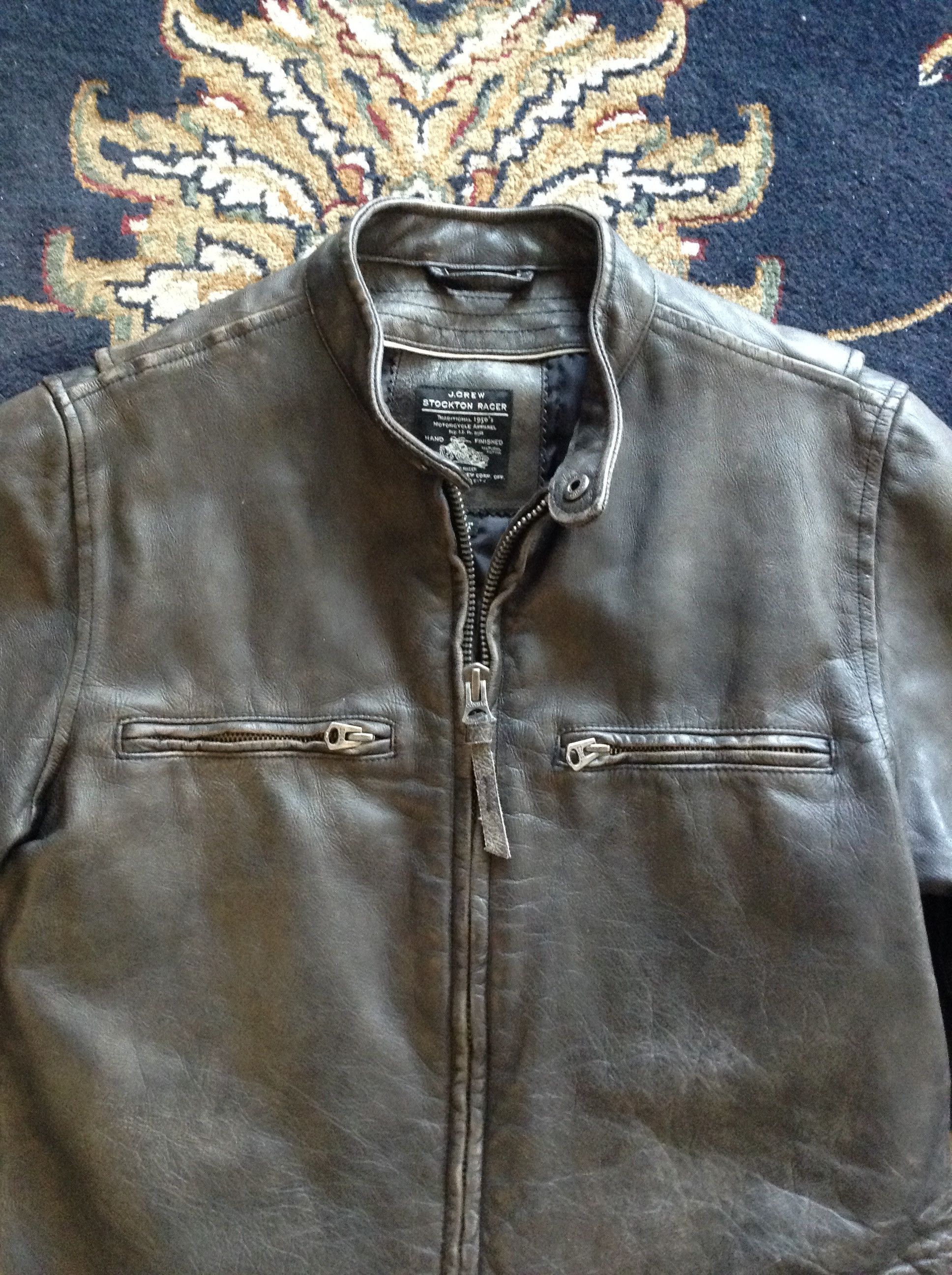 J.Crew Stockton Racer Leather Jacket | Grailed