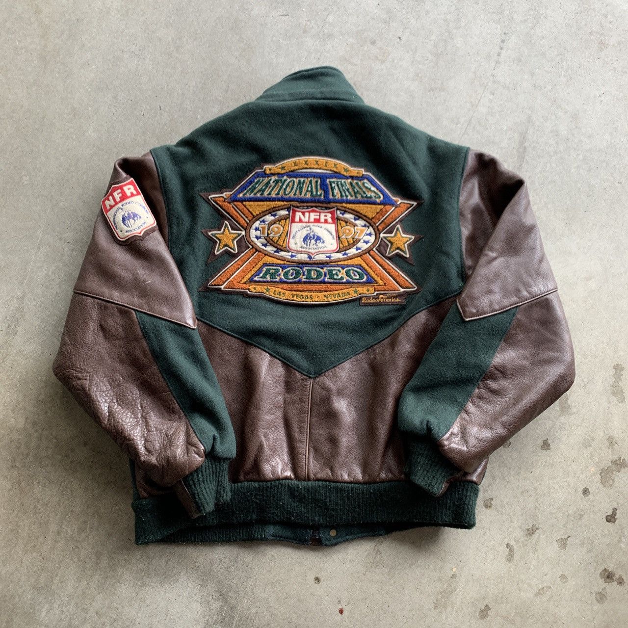 ジャケット・アウター 90s vintage NFR varsity jacket leather 90s vintage NFR varsity jacket leather