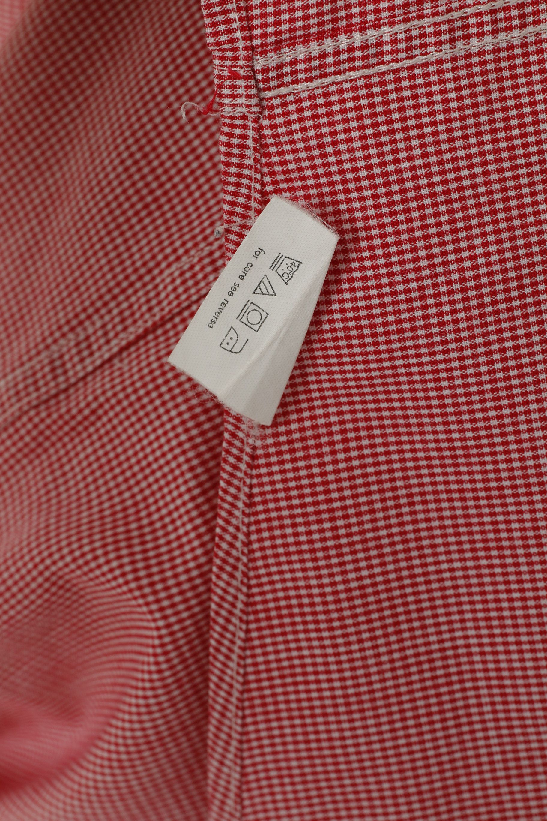 Chaps × Vintage Chaps Men XL Casual Shirt Red Mini Check Cotton 8635 Size US XL / EU 56 / 4 - 4 Thumbnail
