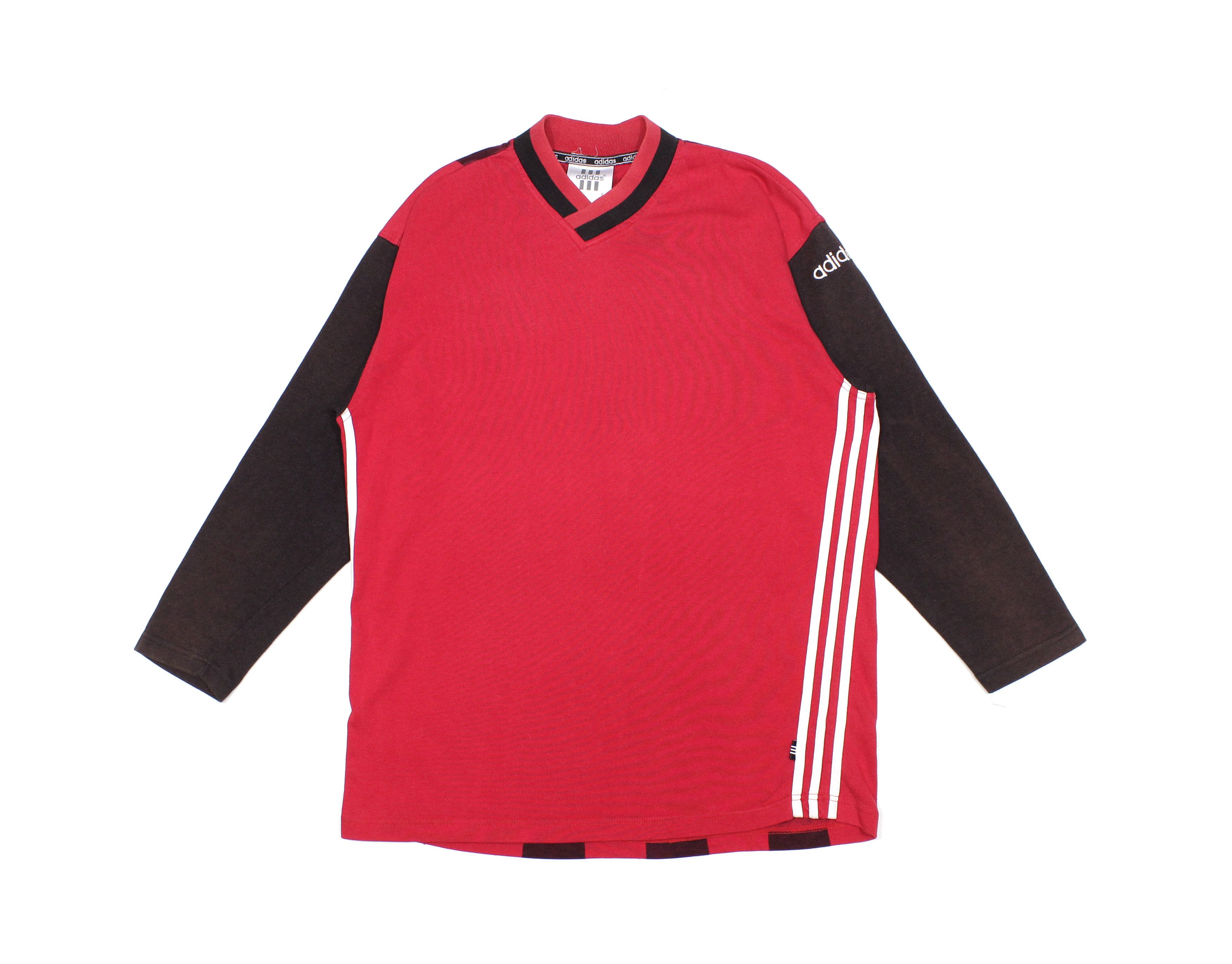 Adidas 90S Logo Striped Longsleeve Size US M / EU 48-50 / 2 - 1 Thumbnail