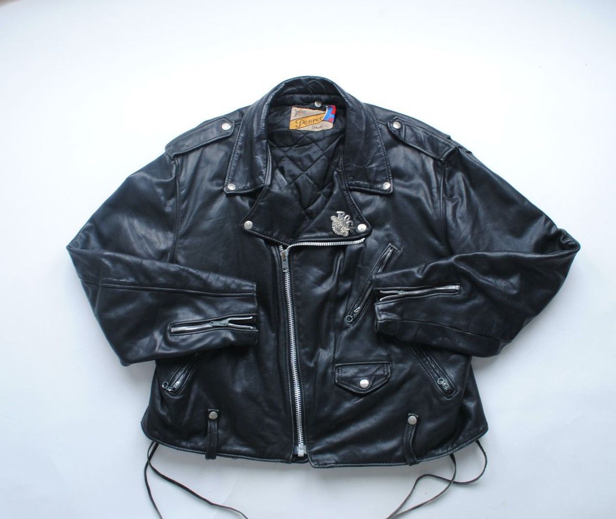 Schott × Vintage Schott Perfecto Leather Jacket Black Rare