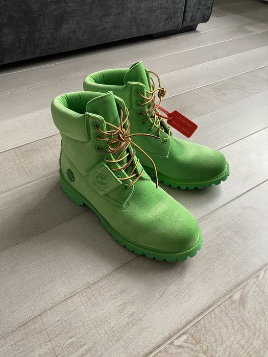 Neon green timberlands on sale