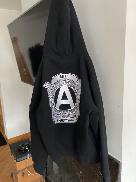 Supreme Supreme Anti Everything Hooded Sweatshirt Black | Grailed