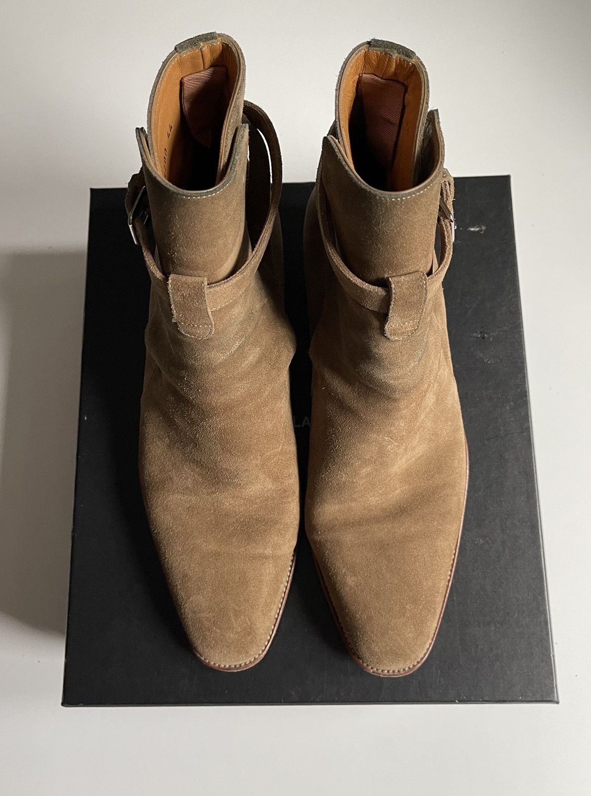 image of Saint Laurent Paris Saint Laurent Jodhpur Boots in Beige, Men's (Size 11)
