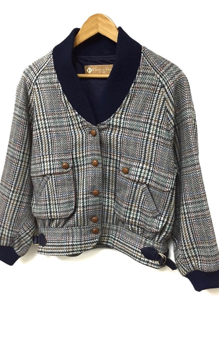 Christian Dior Monsieur × Dior 90s Multicolor Wool Bomber jacket Size M / US 6-8 / IT 42-44 - 2 Thumbnail