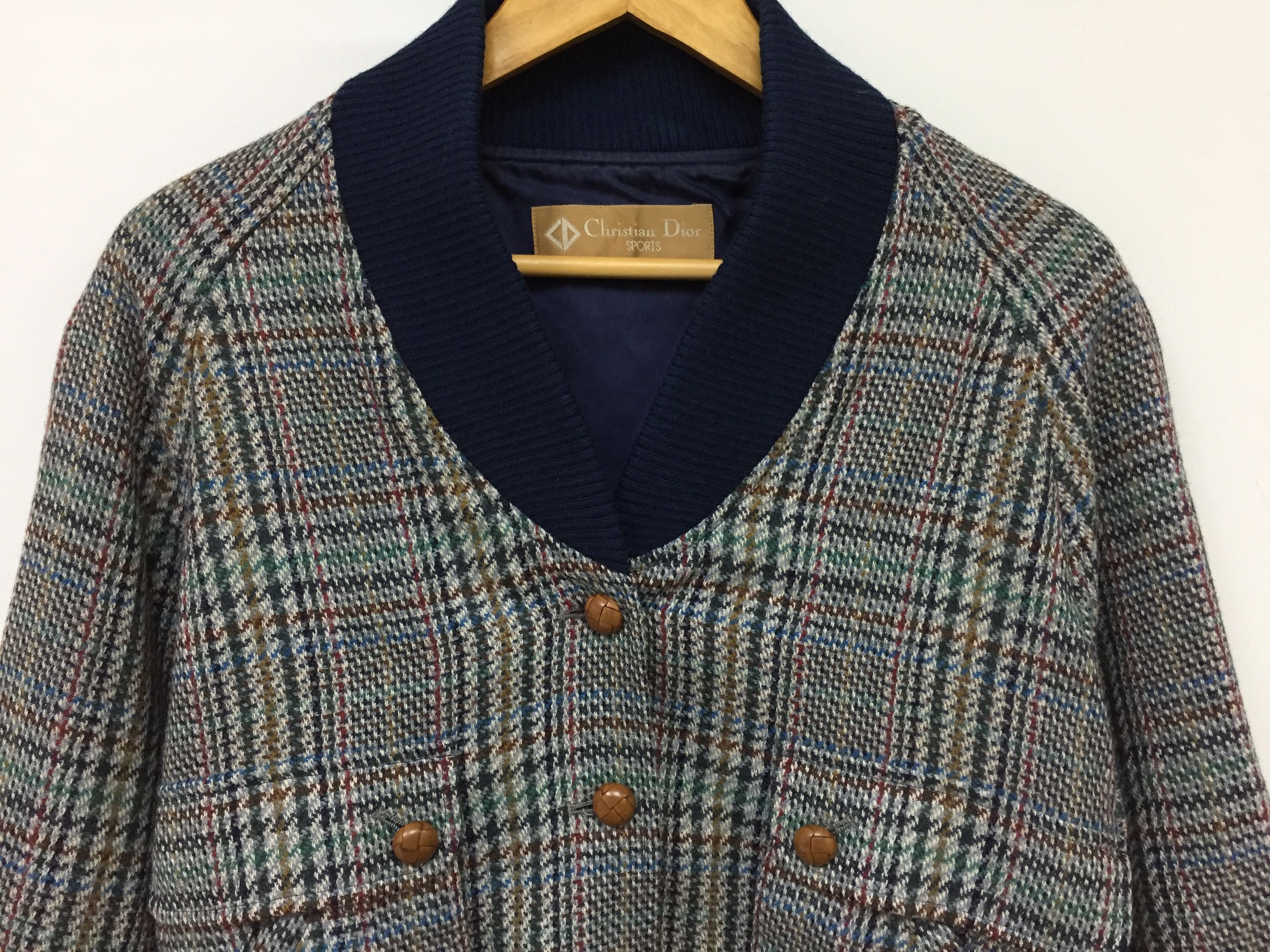 Christian Dior Monsieur × Dior 90s Multicolor Wool Bomber jacket Size M / US 6-8 / IT 42-44 - 4 Thumbnail