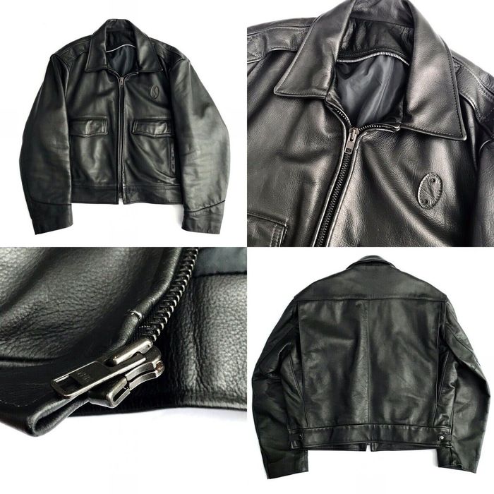 Vintage Vintage Leather Police Motorcycle Jacket Made in USA 46 XL Size US XL / EU 56 / 4 - 1 Preview