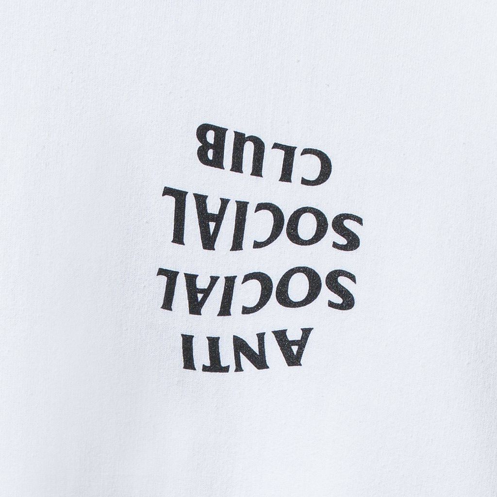 DS ASSC Black Logo Blacked Out White Long Sleeve Tee LS