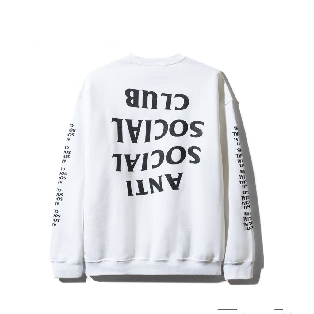 DS ASSC Black Logo Blacked Out White Long Sleeve Tee LS