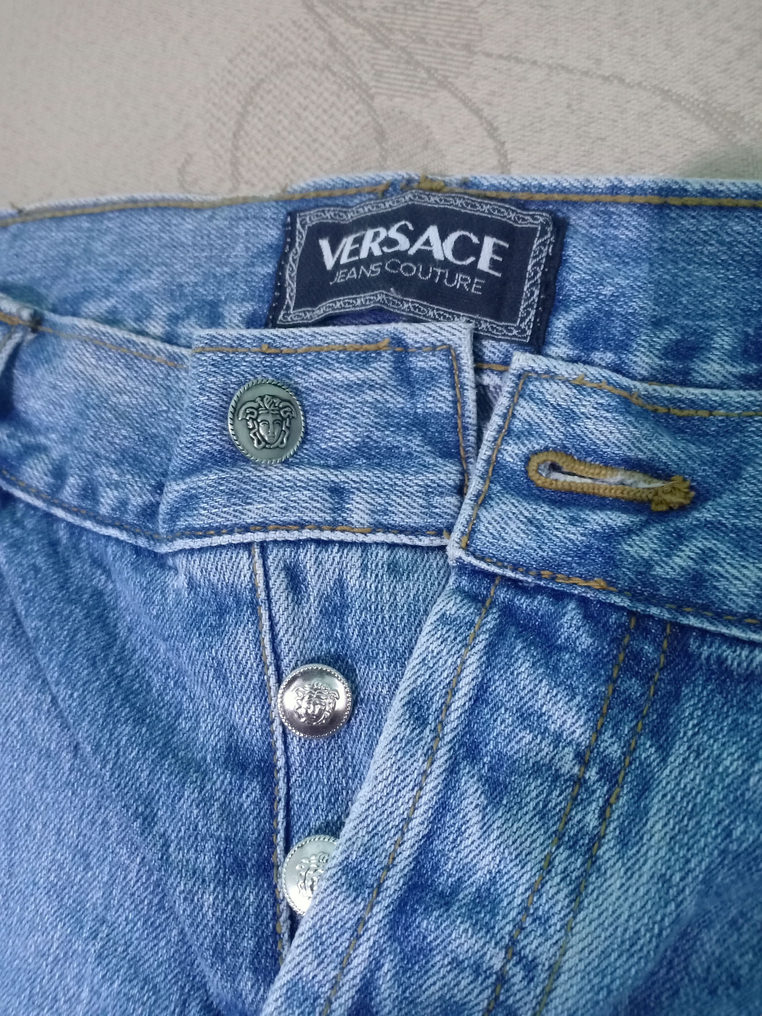 Versace Jeans Couture Stone Wash Jeans Straight Leg 90s Vintage