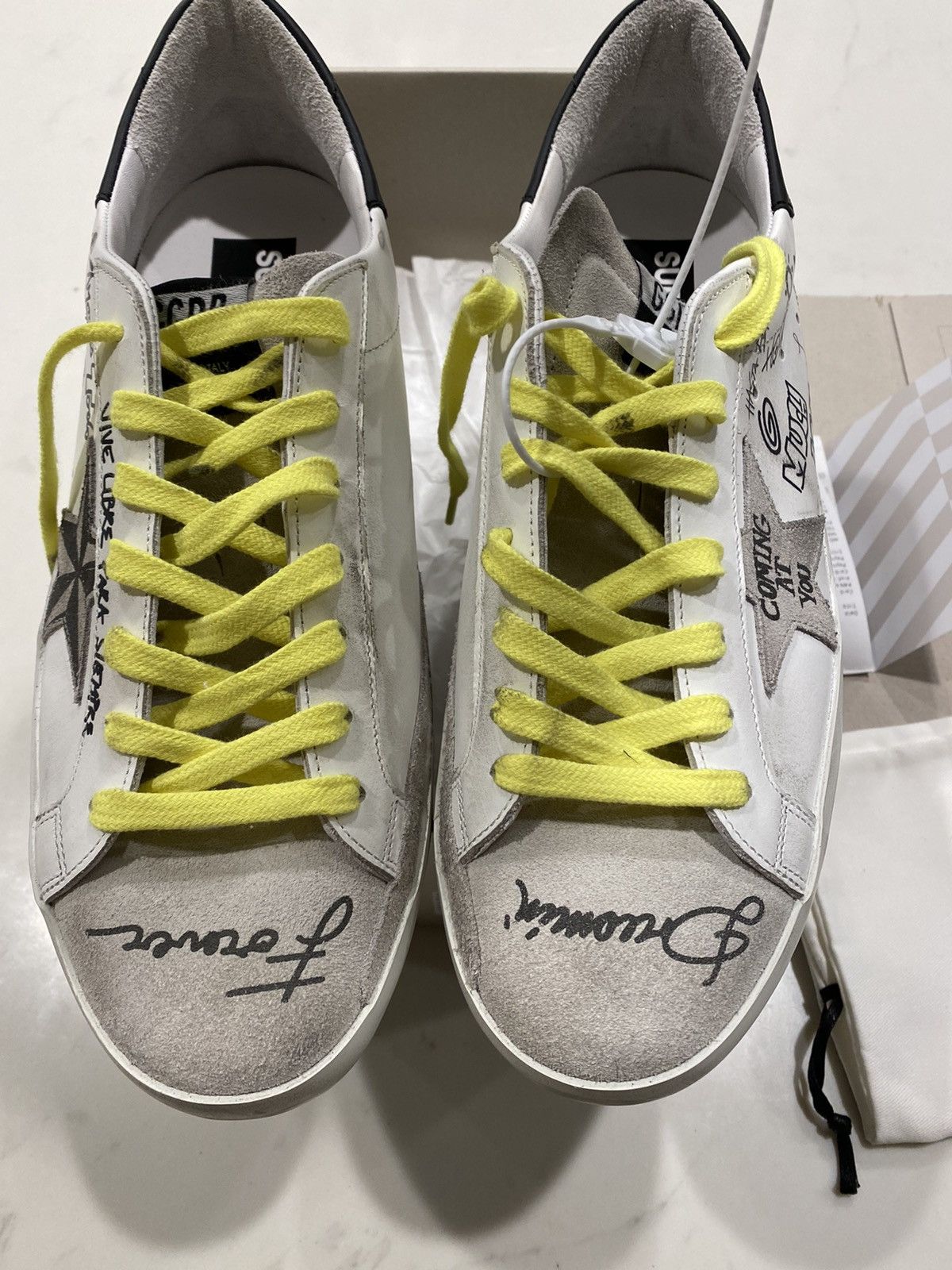 Golden Goose Golden goose superstar sneakers with Graffiti