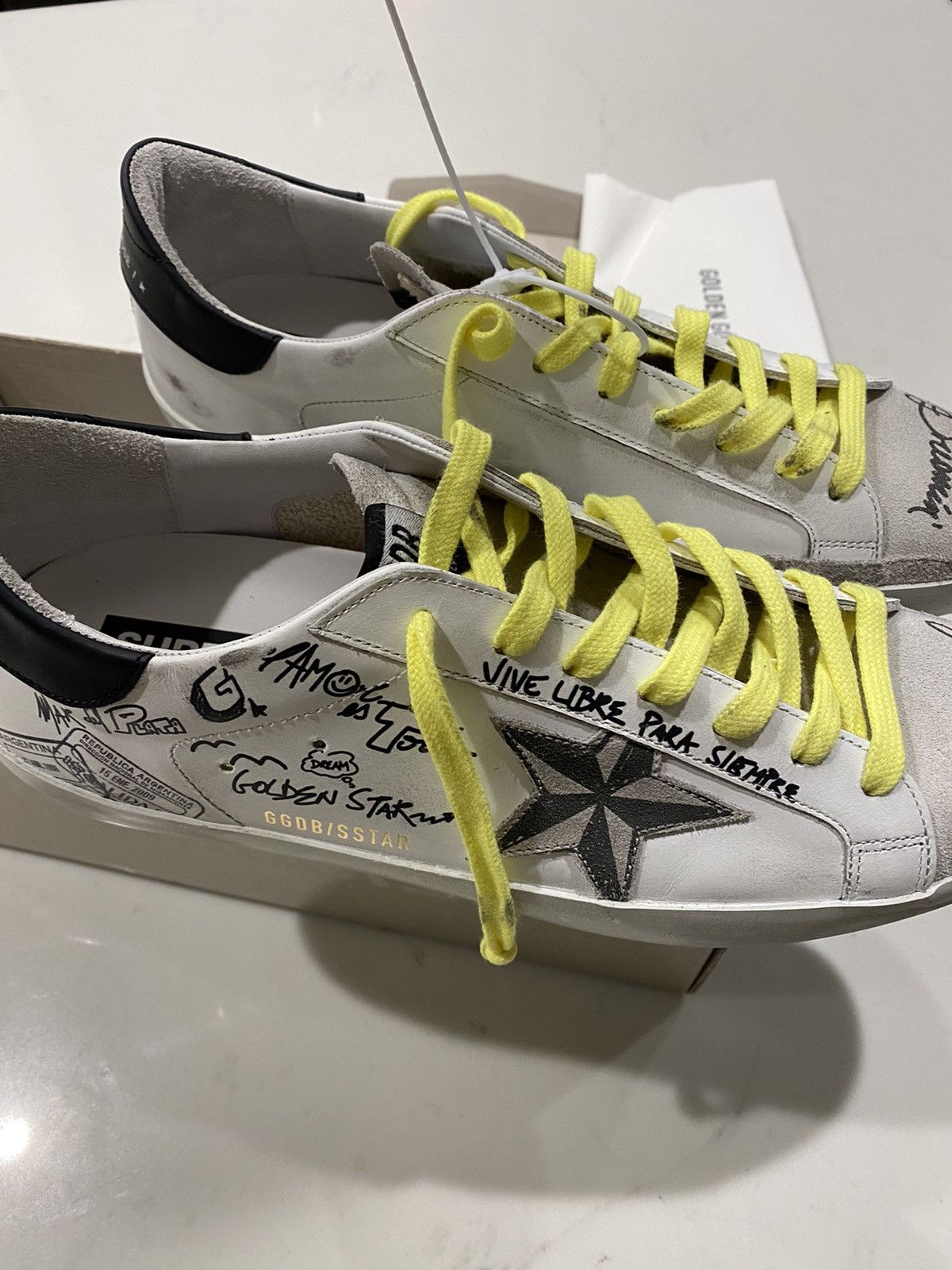 Golden Goose Golden goose superstar sneakers with Graffiti