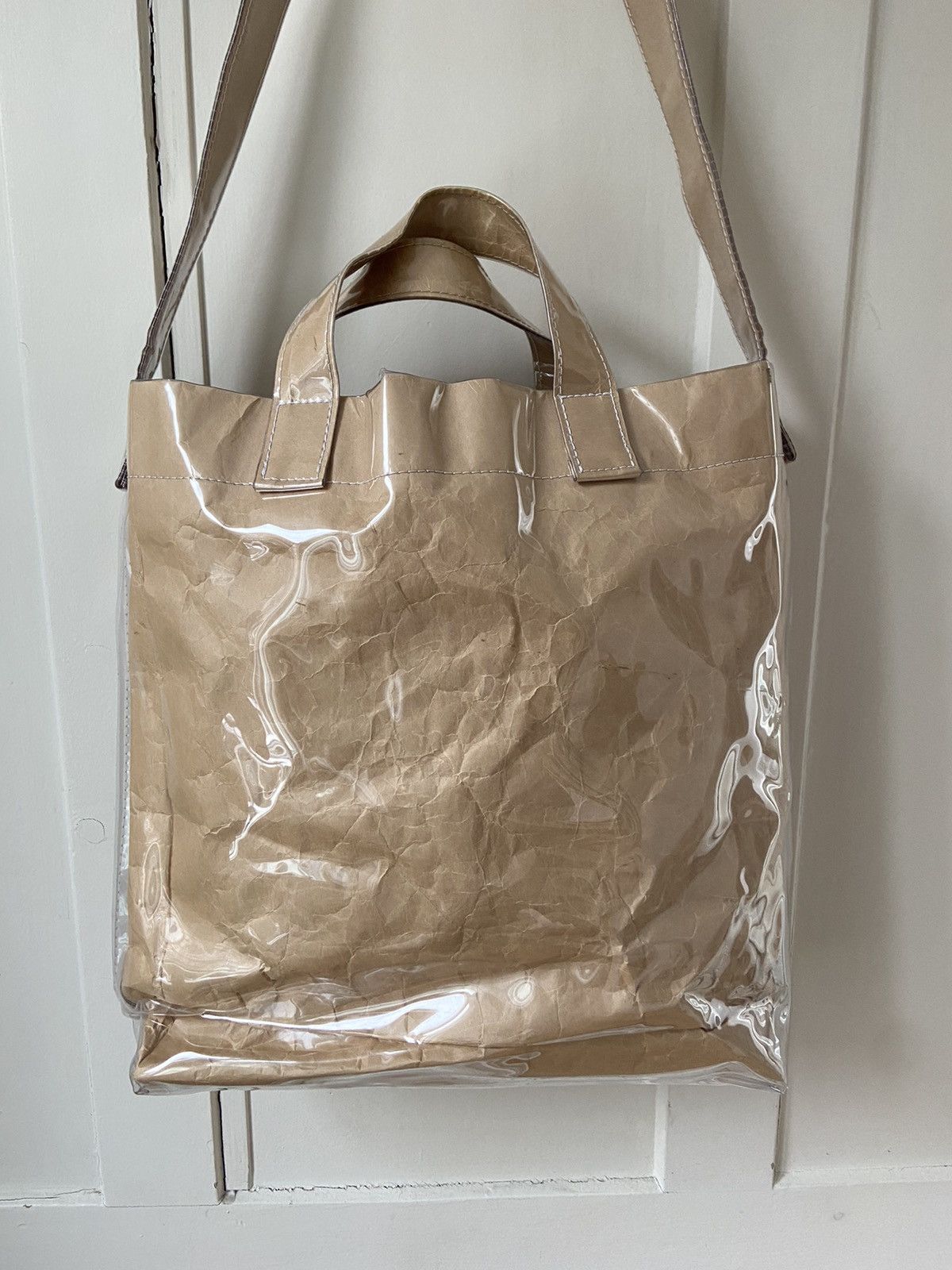 Comme des Garcons CDG PVC Kraft Paper Messenger Tote Bag Grailed