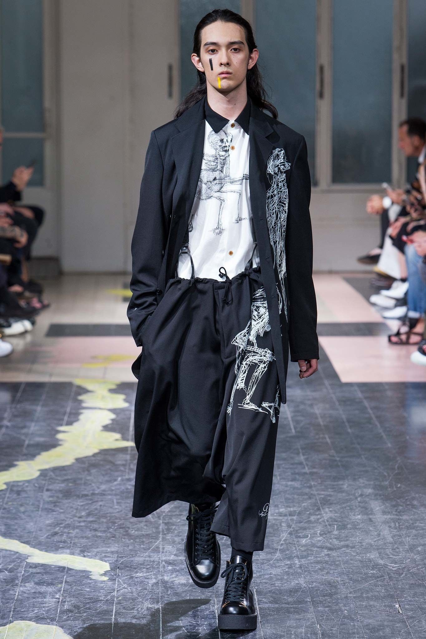 HISTORIE He-001 16コマ Yohji Yamamoto Yohji Yamamoto 16SS Skeleton Performer Pants