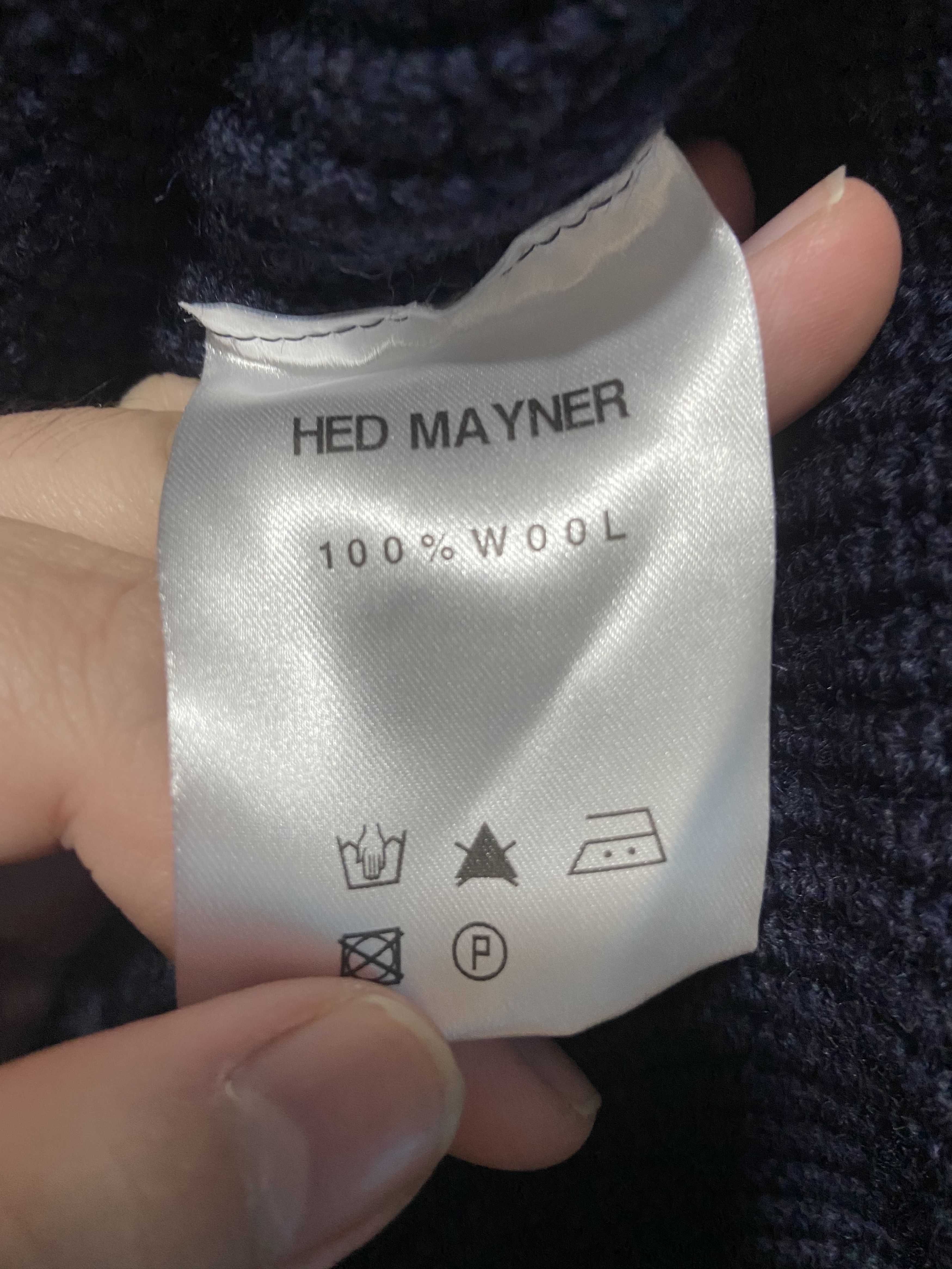 Hed Mayner Hed Mayner 18AW Navy Turtleneck Size US S / EU 44-46 / 1 - 5 Thumbnail