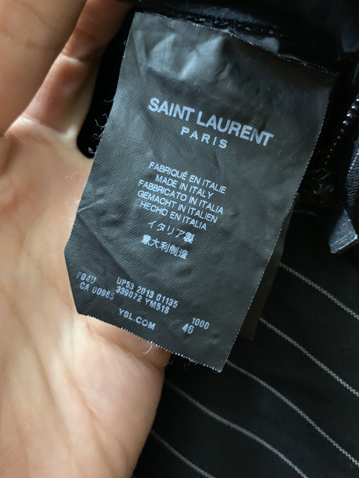 Hedi Slimane × Saint Laurent Paris saint laurent 2013 skinny striped trousers Size 46R - 3 Thumbnail