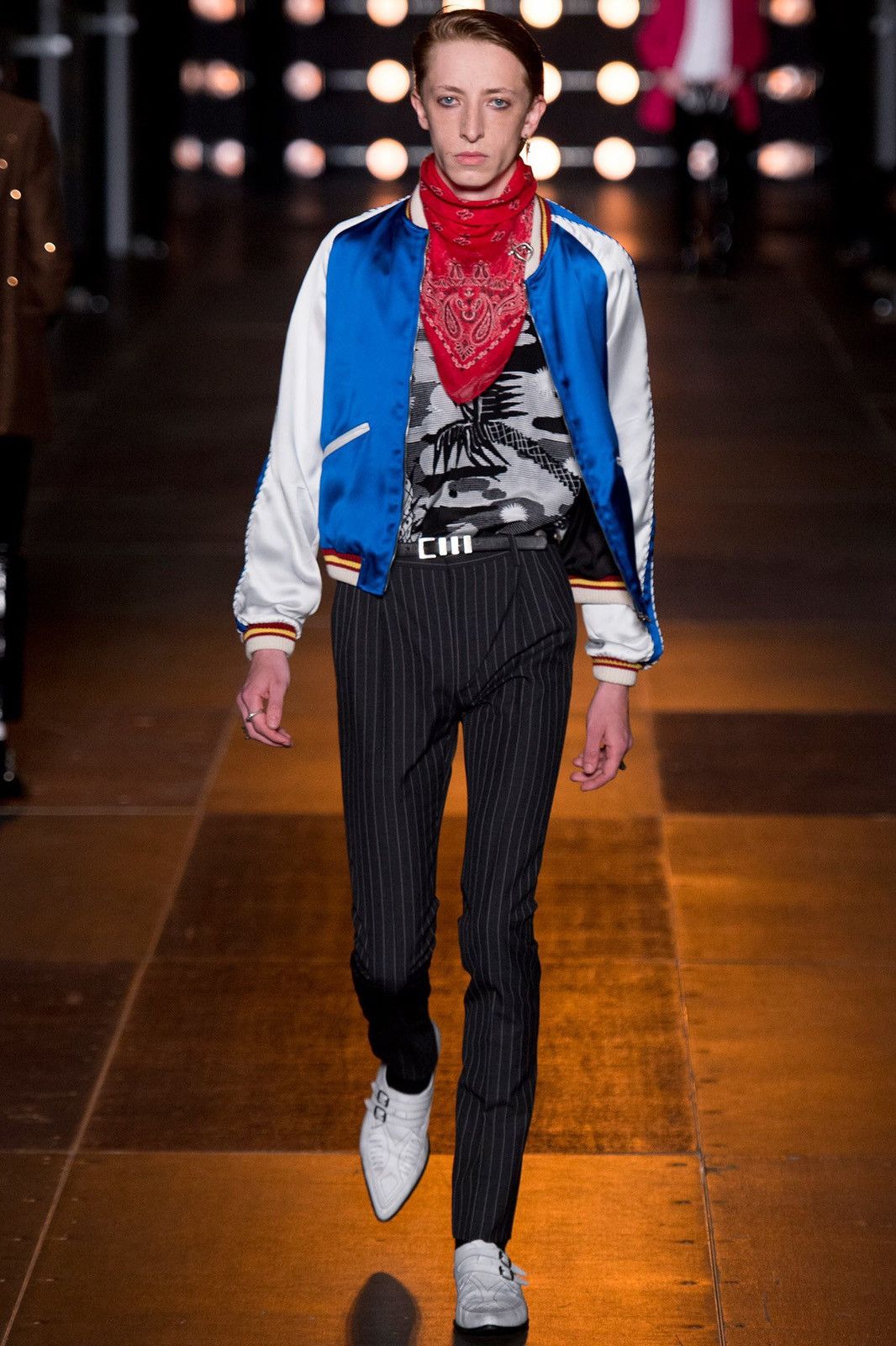 Hedi Slimane × Saint Laurent Paris saint laurent 2013 skinny striped trousers Size 46R - 1 Thumbnail