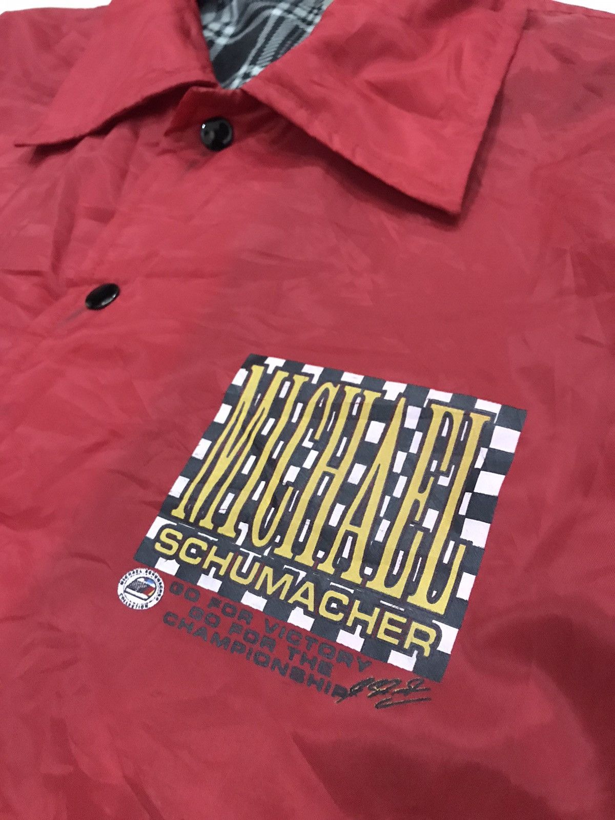 Vintage VINTAGE MICHAEL SHUMACHER COLLECTION WINDBREAKER 1990s Size US L / EU 52-54 / 3 - 4 Thumbnail
