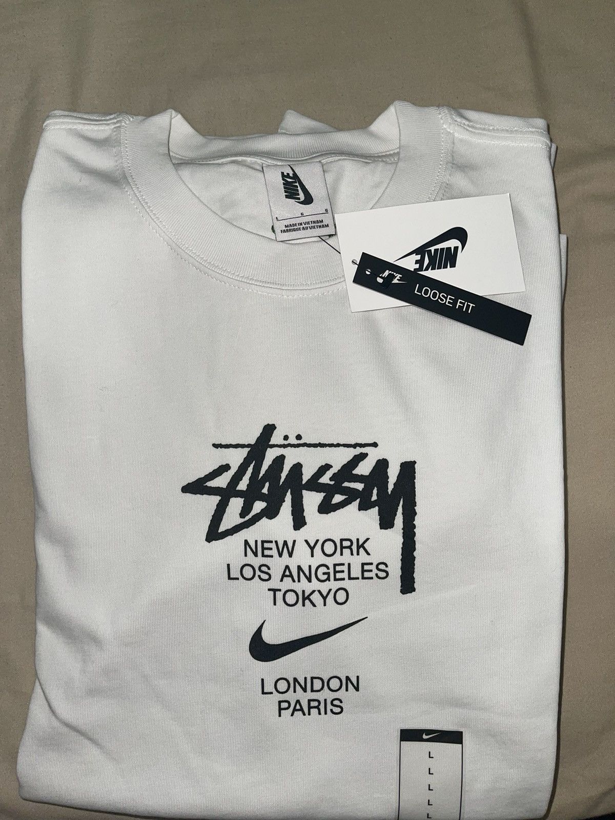 Nike x Stussy Tee 'White' | Men's Size M