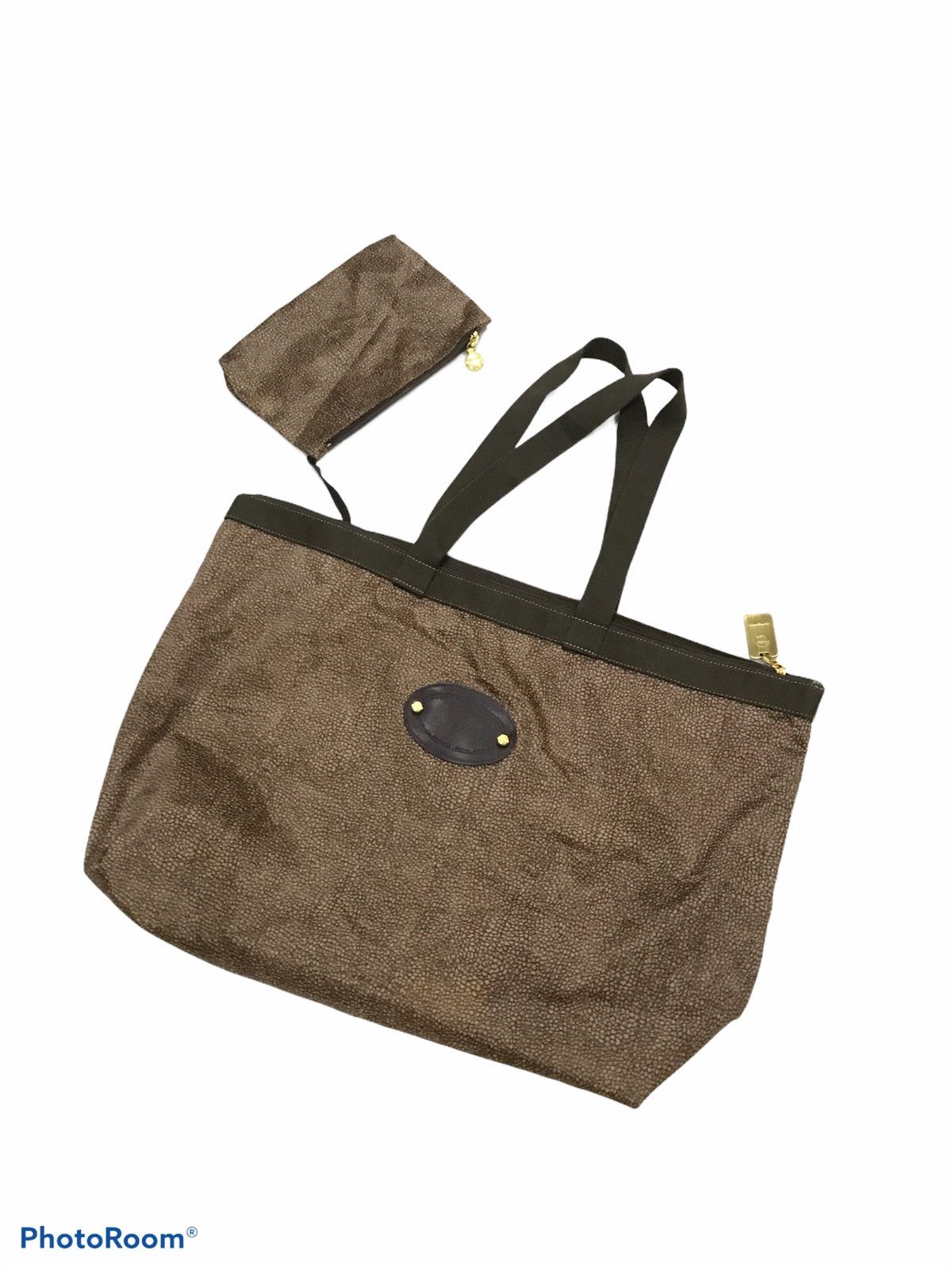 VINTAGE BORBONESE SHOPPING BAG TOTE LARGE AND SMALL