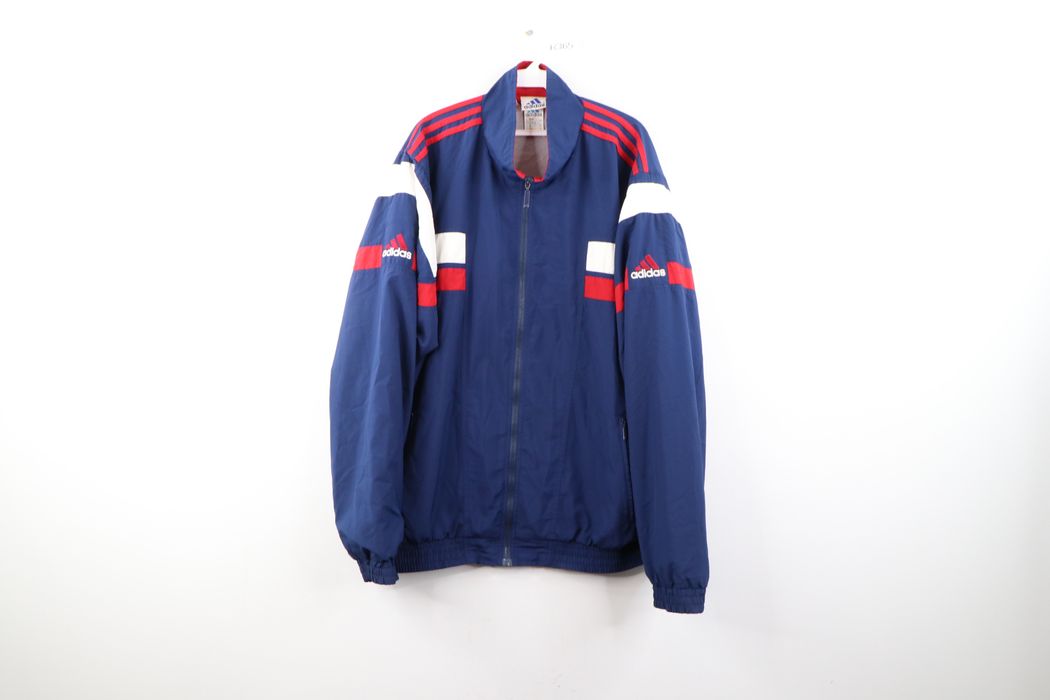 Adidas Vintage 90s Adidas Color Block Windbreaker Jacket Blue Grailed