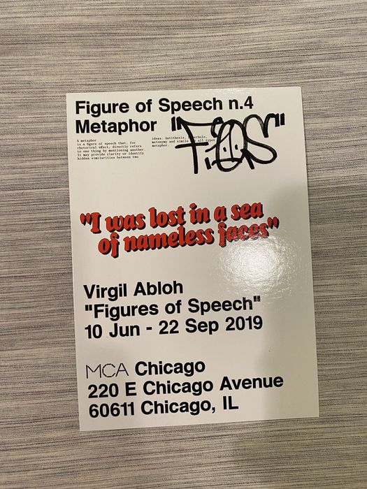 Virgil Abloh Postcard: Artwork Missing