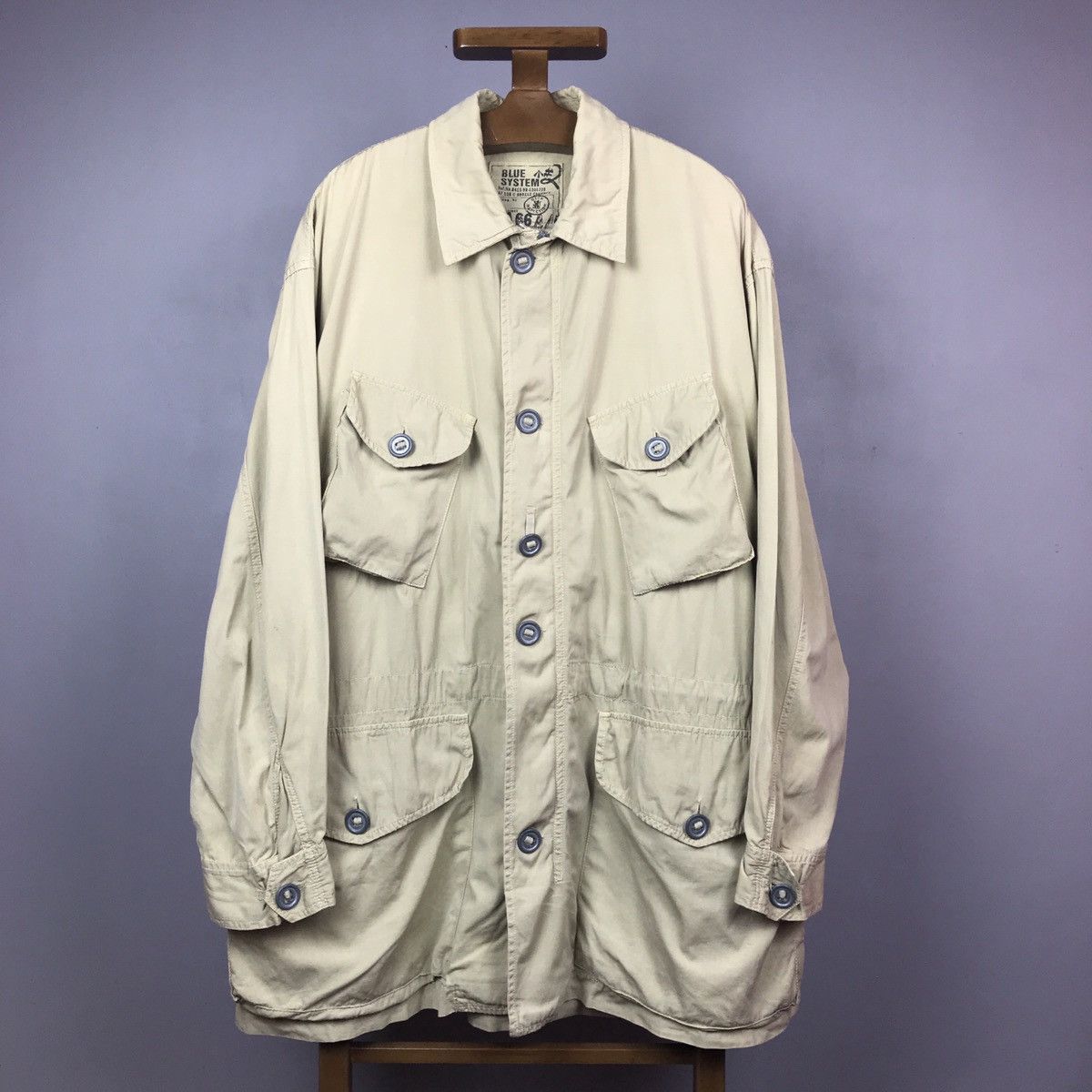 Designer × Vintage Blue System Slant Multi Pocket Military Parka Size US M / EU 48-50 / 2 - 1 Thumbnail