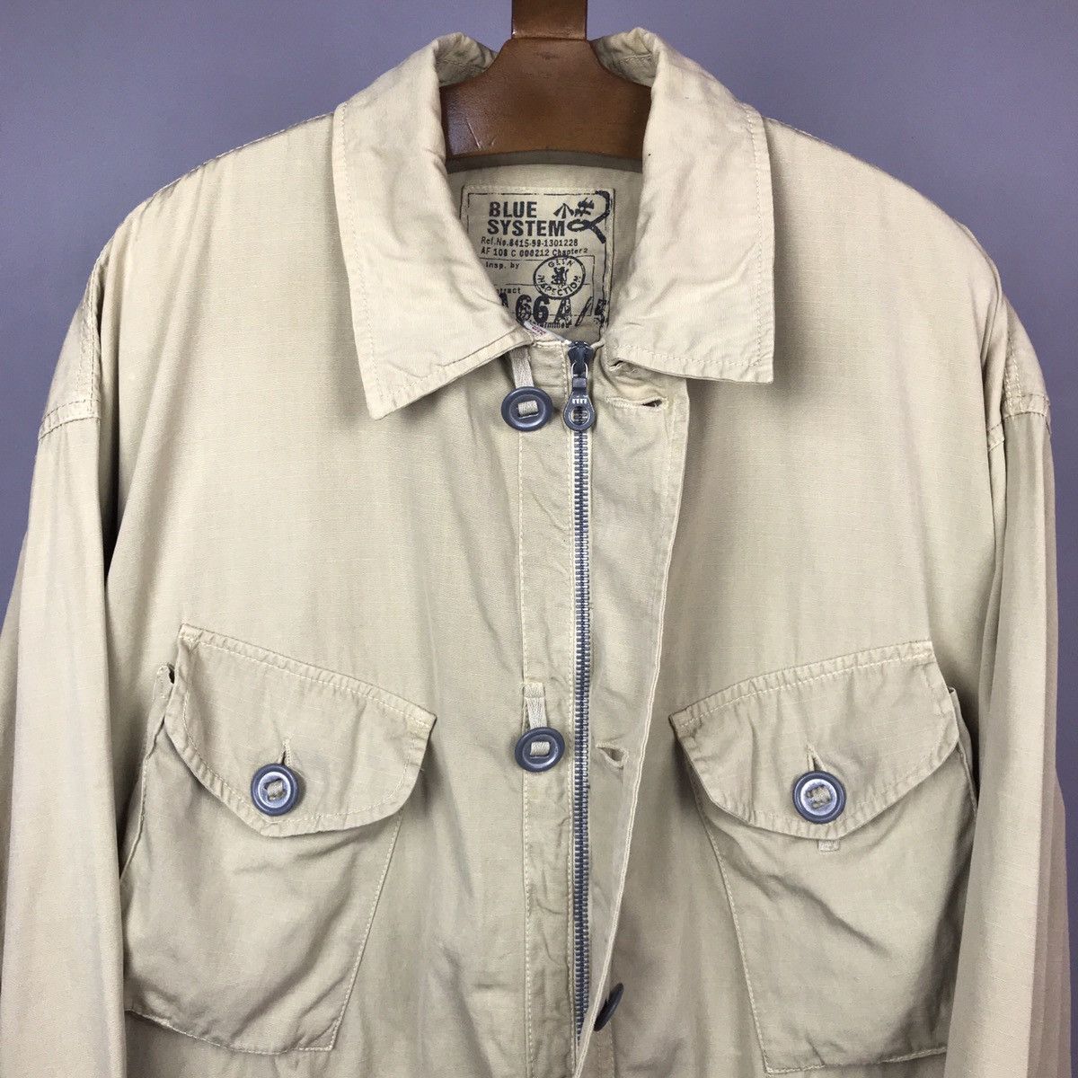 Designer × Vintage Blue System Slant Multi Pocket Military Parka Size US M / EU 48-50 / 2 - 7 Thumbnail