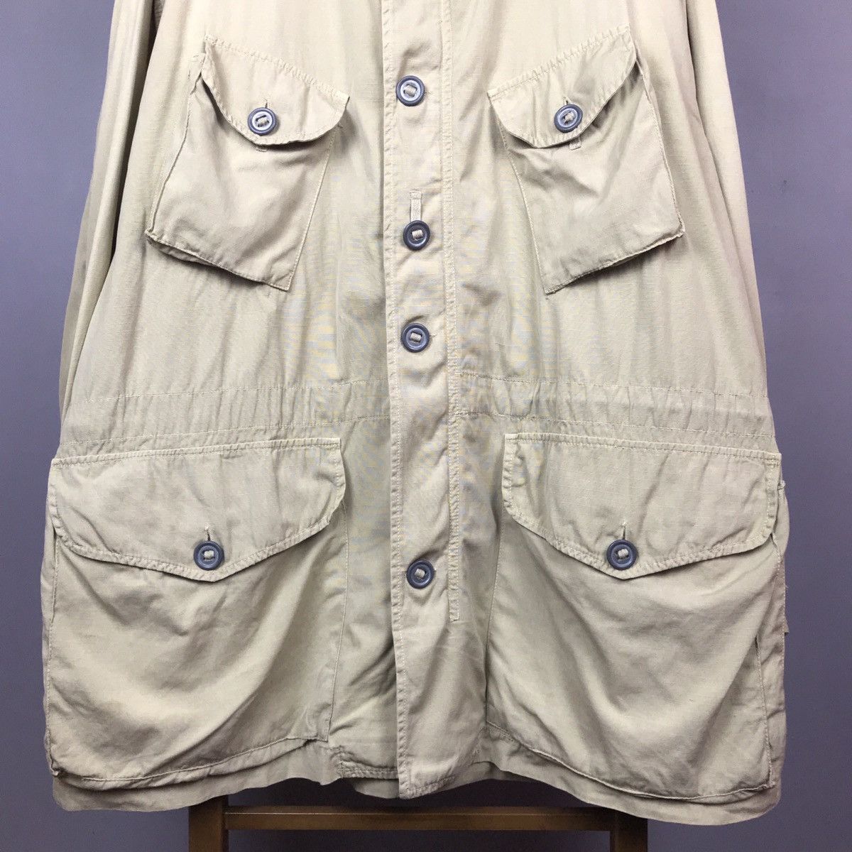 Designer × Vintage Blue System Slant Multi Pocket Military Parka Size US M / EU 48-50 / 2 - 3 Thumbnail