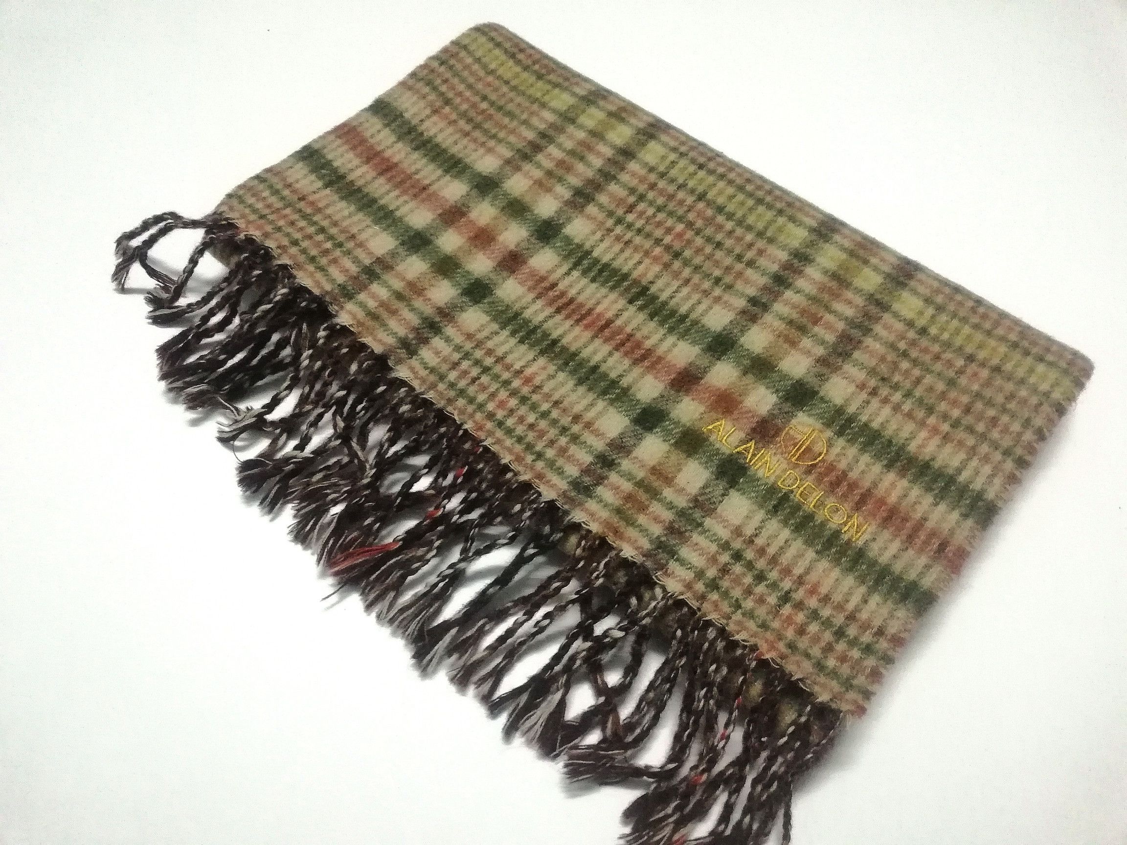 Designer ALAIN DELON Wool Scarf/Bandana Dress Style Size ONE SIZE - 5 Thumbnail