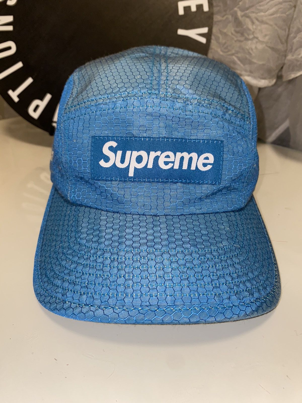 Supreme Light blue supreme kevlar cap hat Grailed