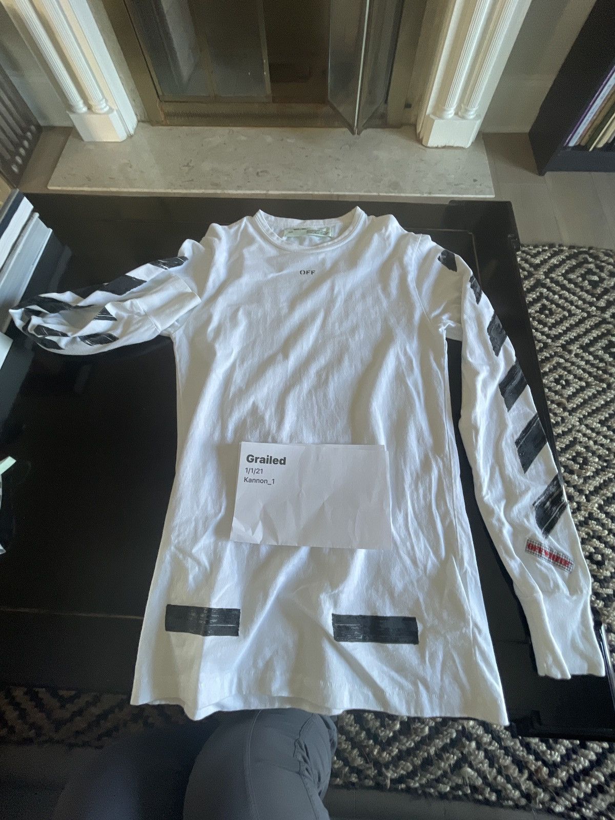 Off-White Off white diagonal brushed tee Size US S / EU 44-46 / 1 - 9 Thumbnail