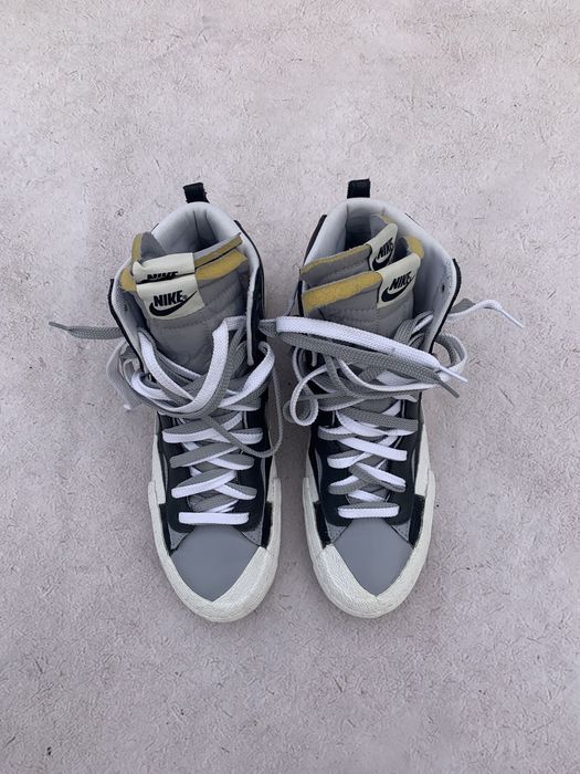 sacai blazer mid black grey