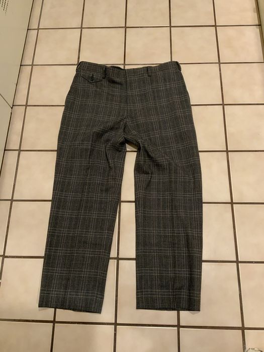 Billy Reid 495 Billy Reid Leighton Wool Plaid Dress Trouser Pants