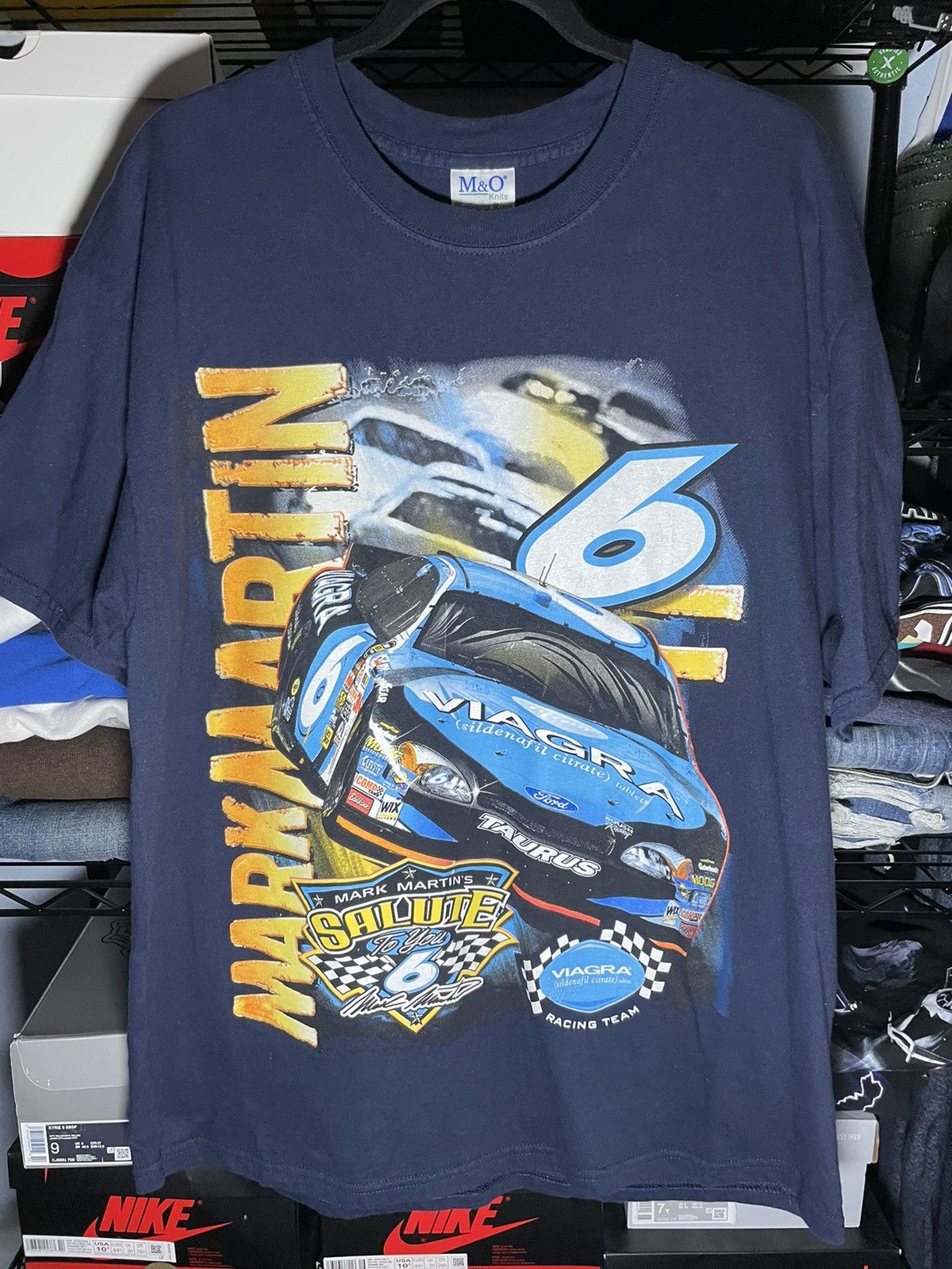 NASCAR × Vintage Vintage Nascar Mike Martin Tee Size US XL / EU 56 / 4 - 1 Thumbnail