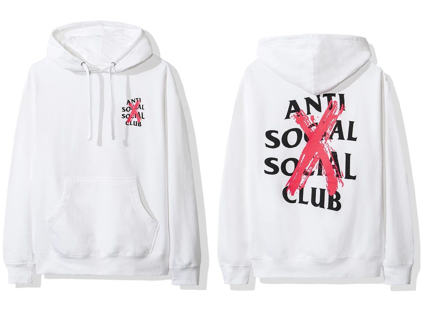 Anti Social Social Club DS FW19 ASSC red Cross Cancelled White Hoodie Supreme Bape Size US XXL / EU 58 / 5 - 2 Thumbnail