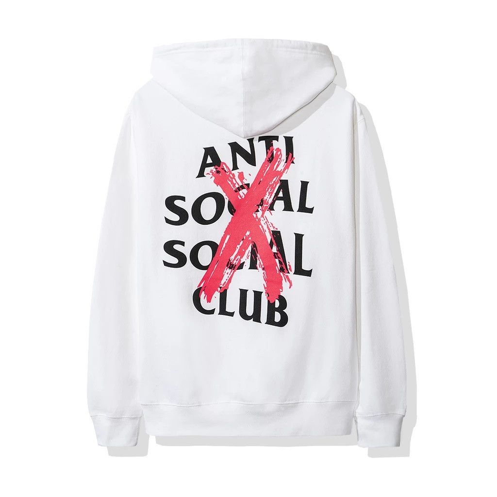 Anti Social Social Club DS FW19 ASSC red Cross Cancelled White Hoodie Supreme Bape Size US XXL / EU 58 / 5 - 5 Thumbnail