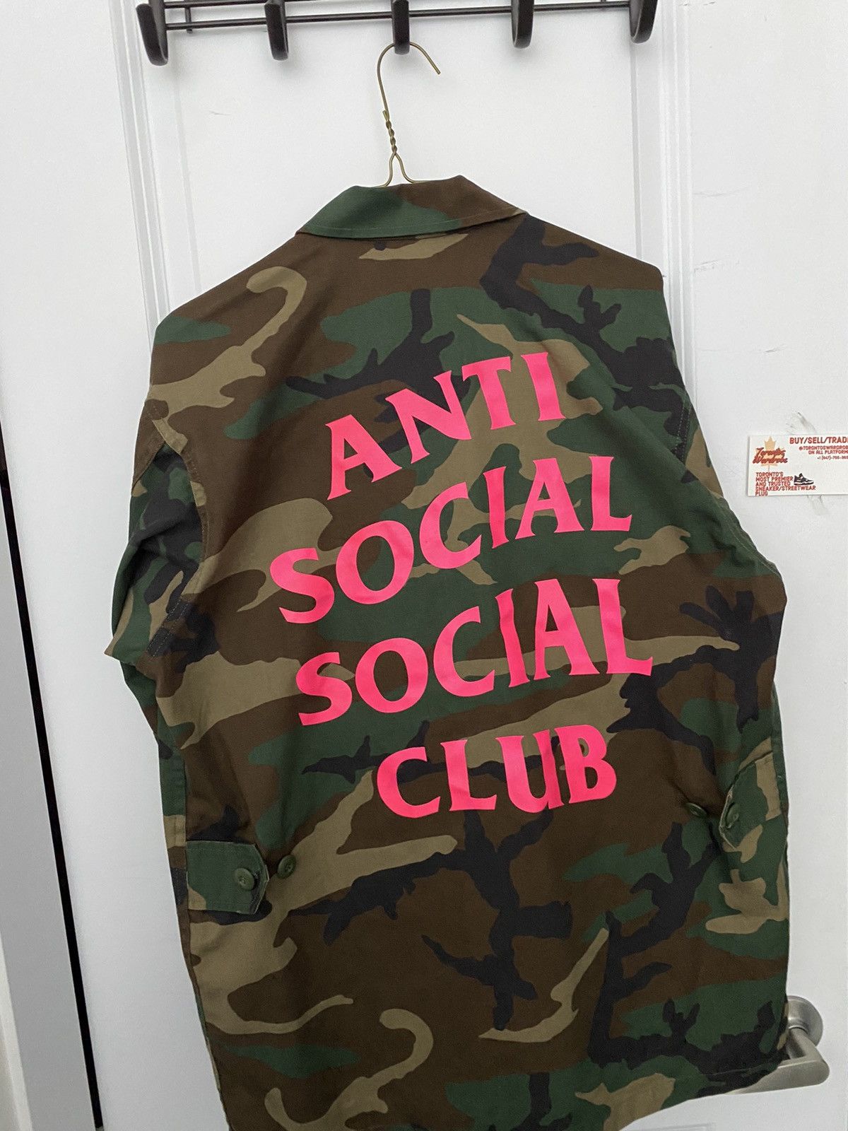 Anti social social club camo shops denim jacket