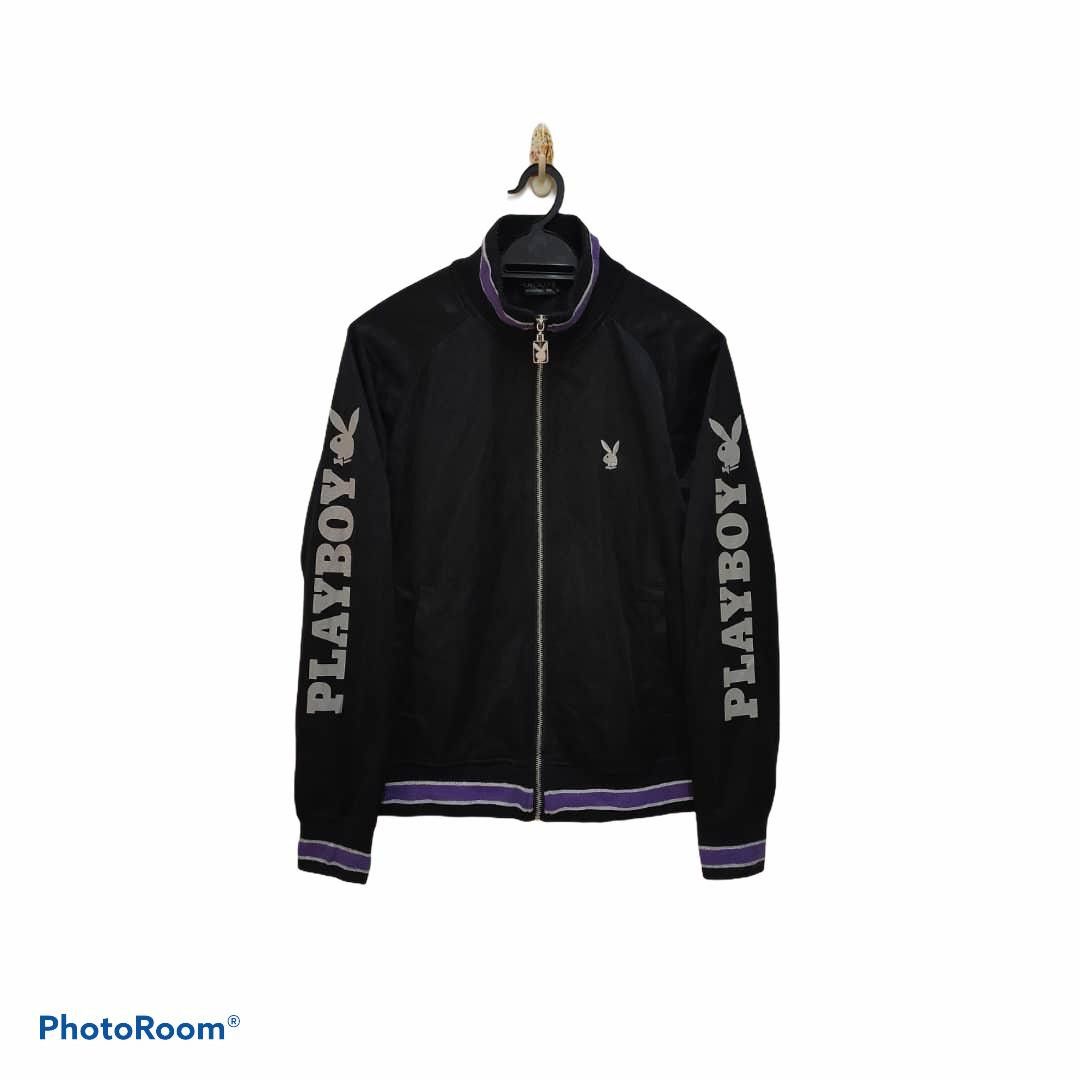 Playboy playboy sweater zipper jacket big logo stripes jacket Size US M / EU 48-50 / 2 - 2 Thumbnail