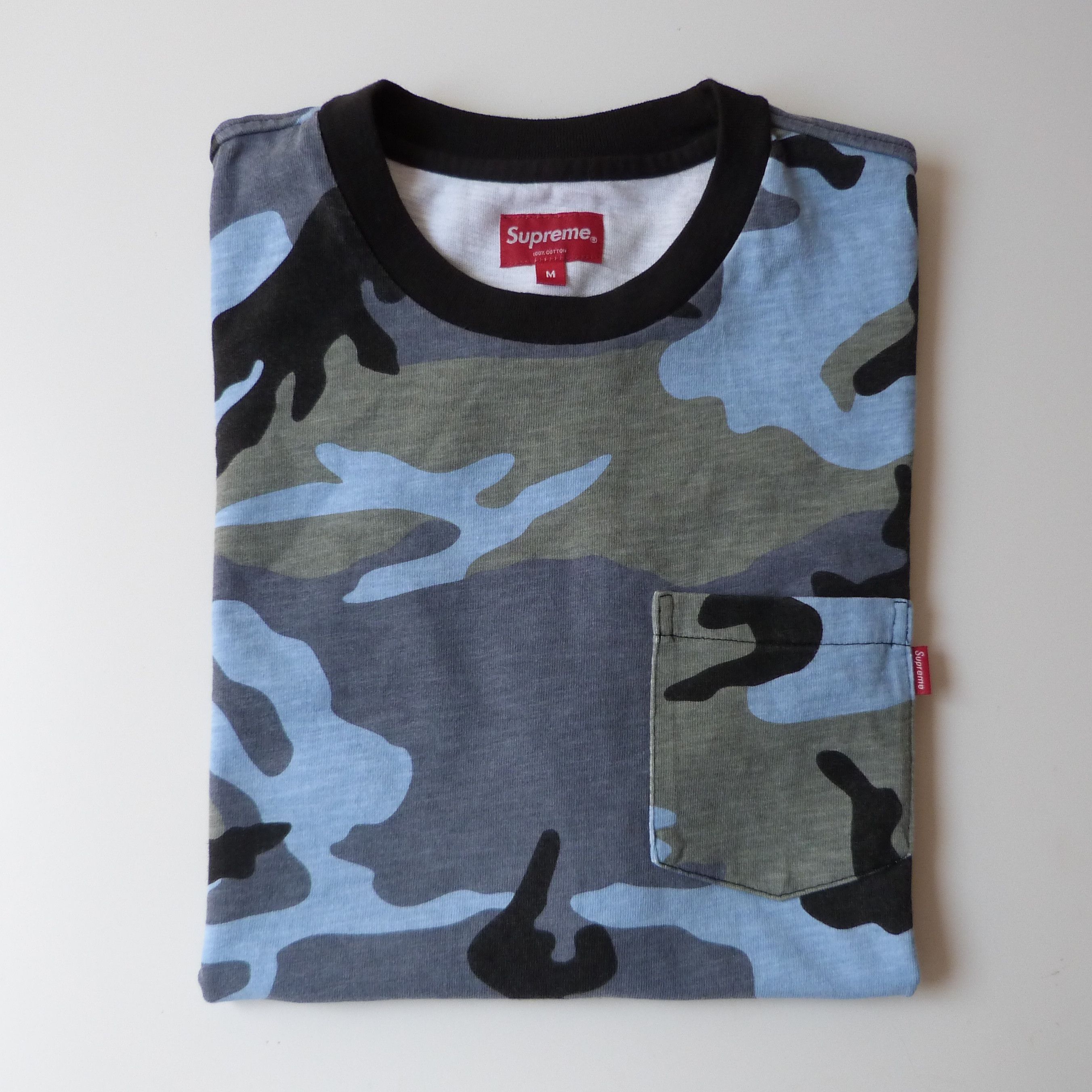 Supreme DS Supreme Pocket Blue Camo Tee OOTD FTP FOG CDG BAPE KITH Size US M / EU 48-50 / 2 - 4 Thumbnail