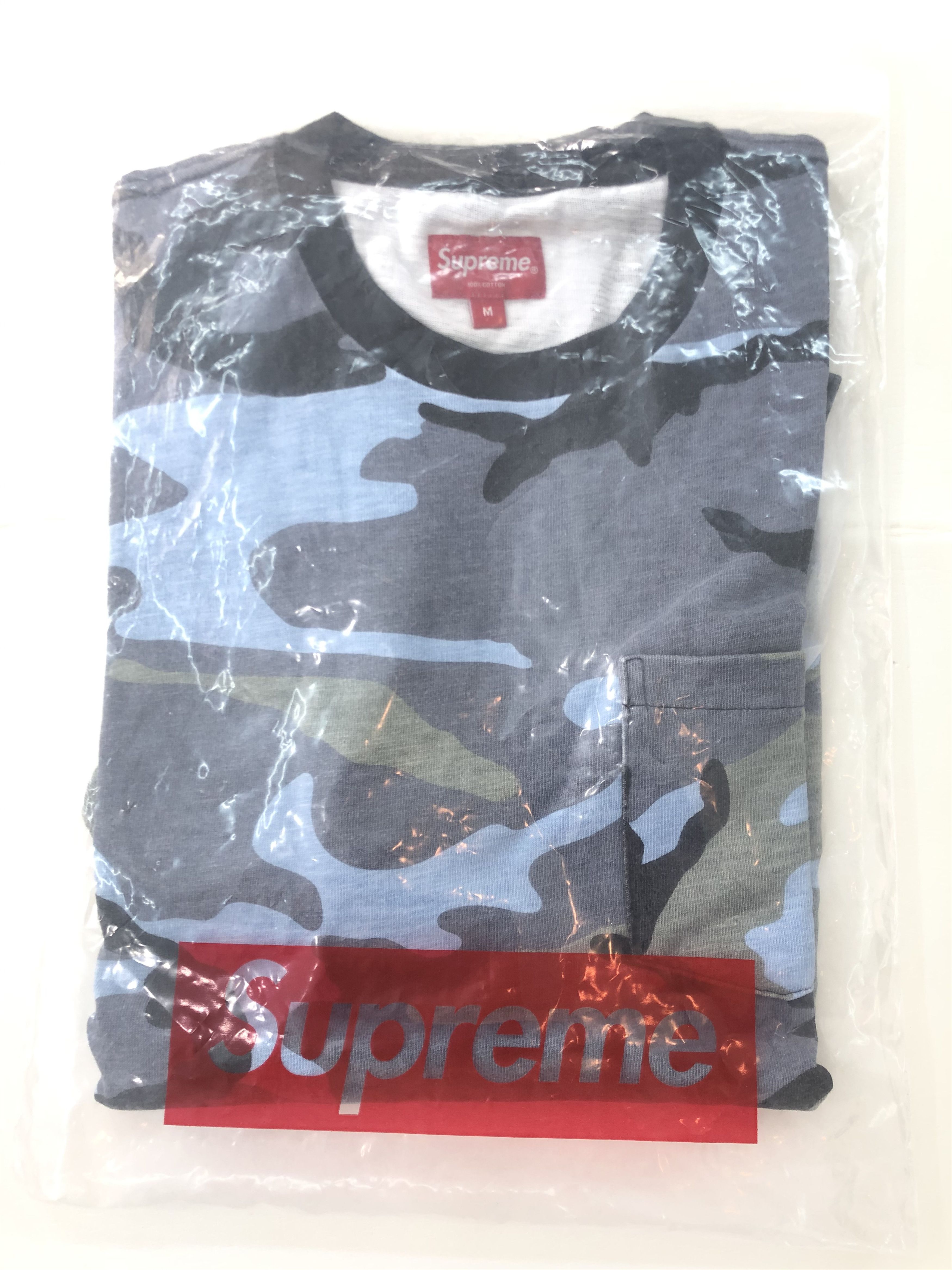 Supreme DS Supreme Pocket Blue Camo Tee OOTD FTP FOG CDG BAPE KITH Size US M / EU 48-50 / 2 - 2 Thumbnail