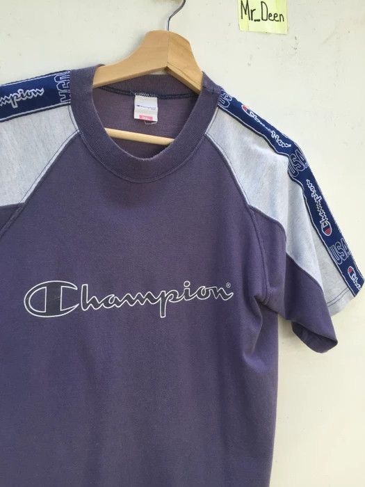 Champion Vintage 90s Champion U.S.A Side Tape T shirt Size US S / EU 44-46 / 1 - 6 Thumbnail