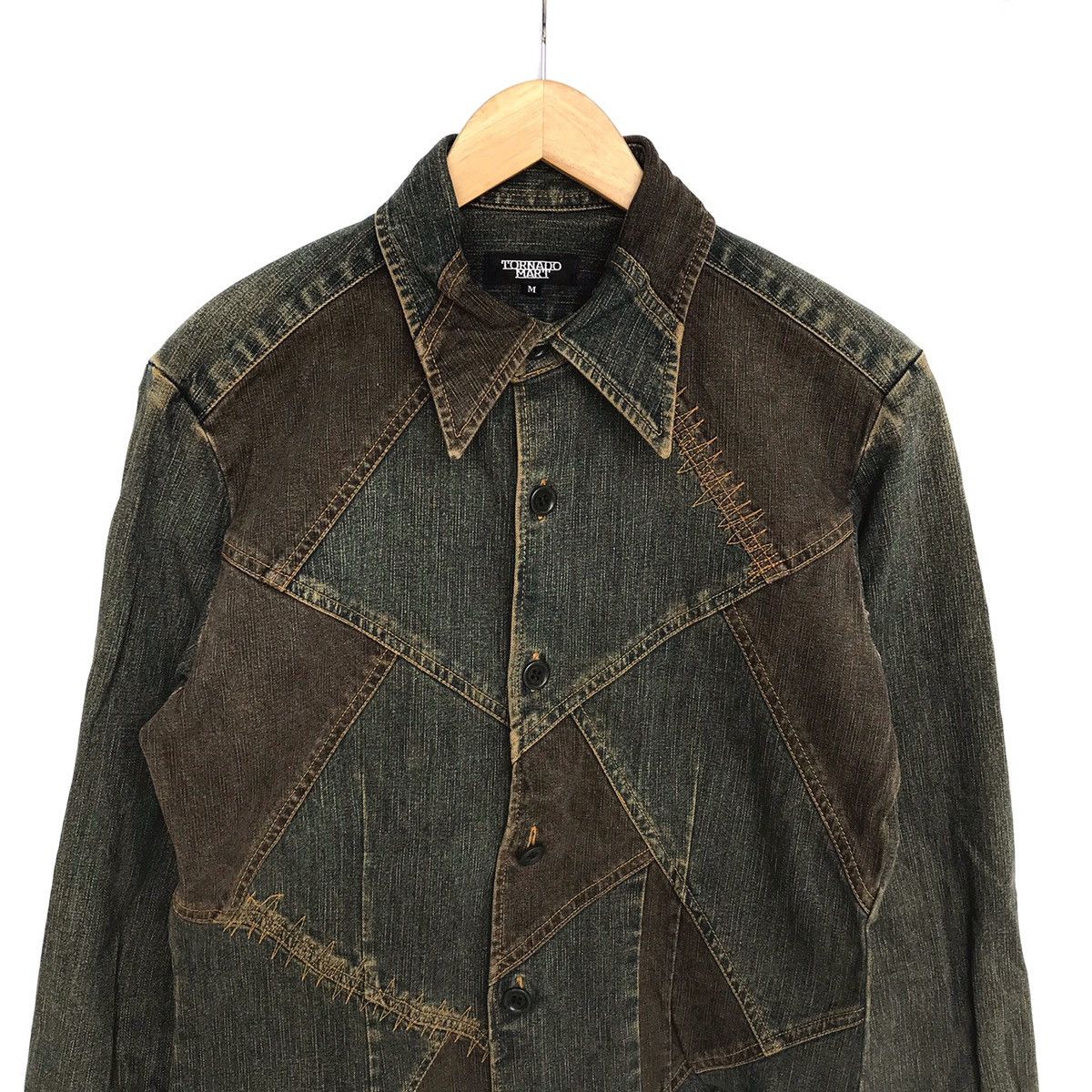 Japanese Brand × Tornado Mart Japanese Brand Tornado Mart patchwork jeans jacket Size US M / EU 48-50 / 2 - 3 Thumbnail