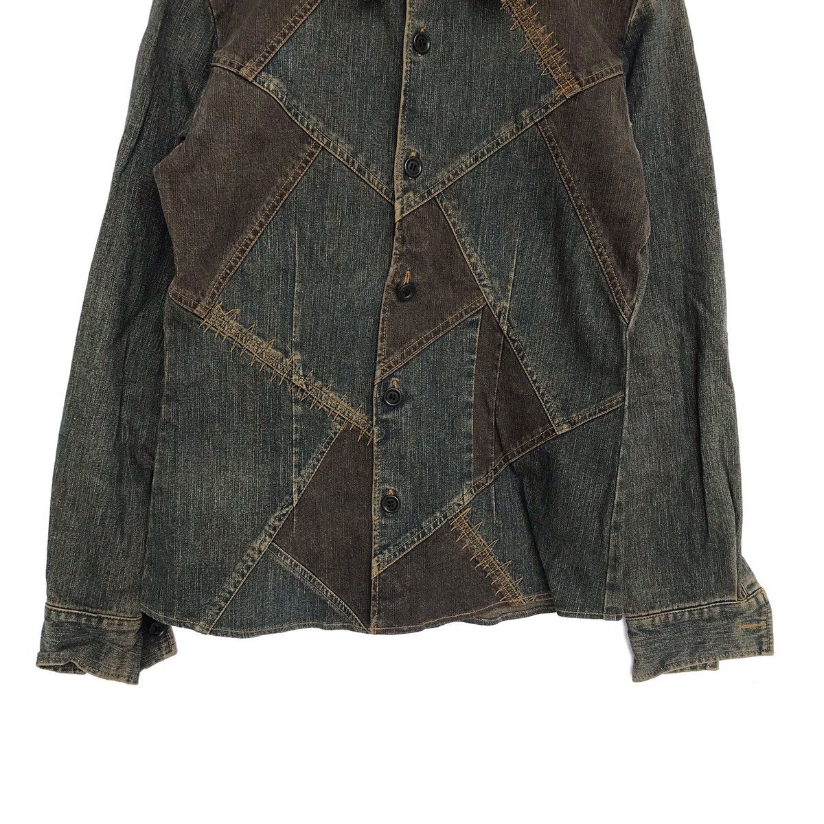 Japanese Brand × Tornado Mart Japanese Brand Tornado Mart patchwork jeans jacket Size US M / EU 48-50 / 2 - 4 Thumbnail