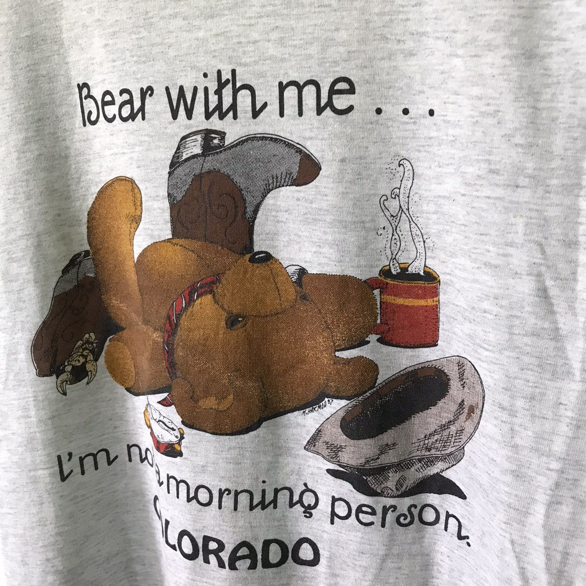 Vintage Vintage 87 Bear With Me Calardo Big Logo Crewneck Tshirt Size US M / EU 48-50 / 2 - 5 Thumbnail