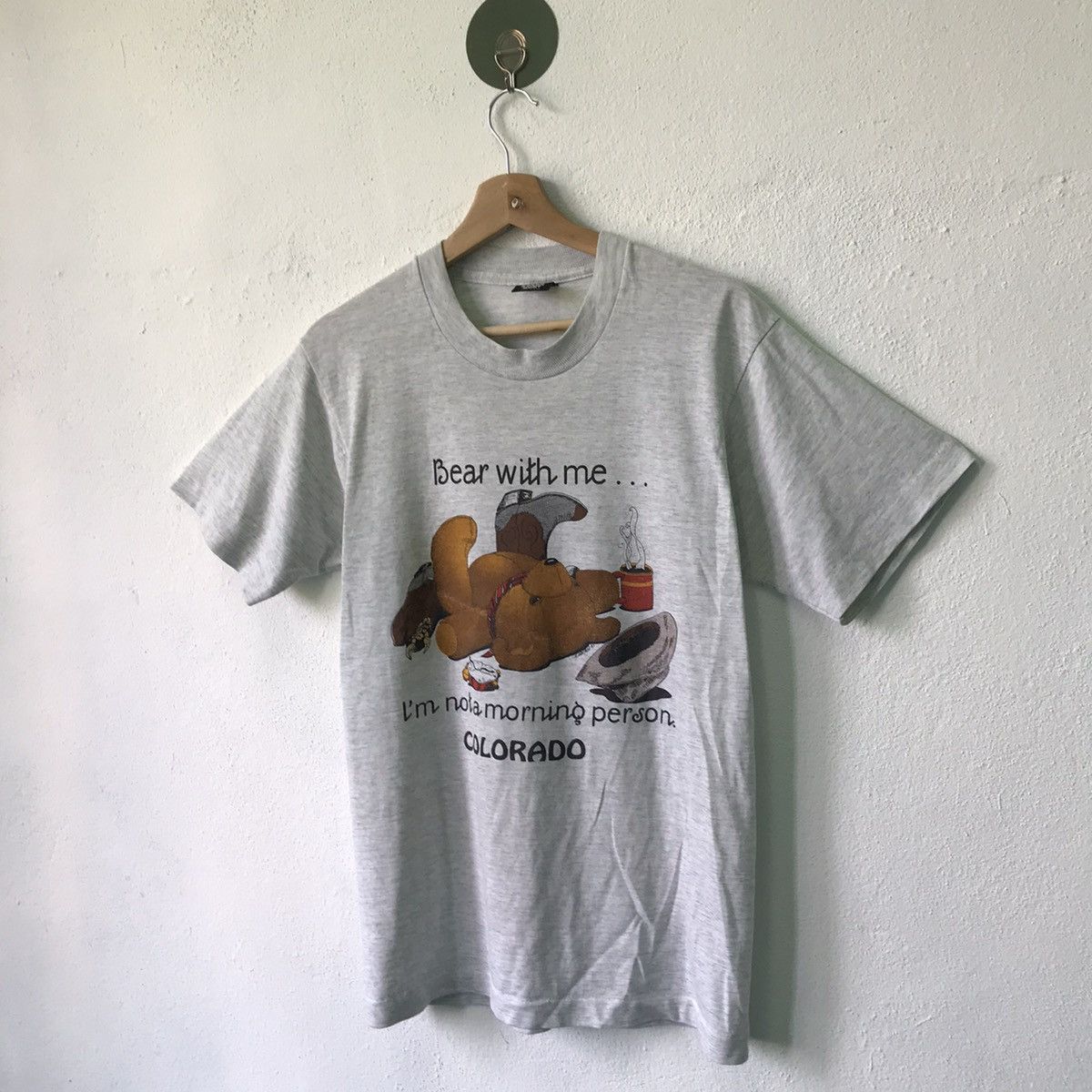 Vintage Vintage 87 Bear With Me Calardo Big Logo Crewneck Tshirt Size US M / EU 48-50 / 2 - 3 Thumbnail