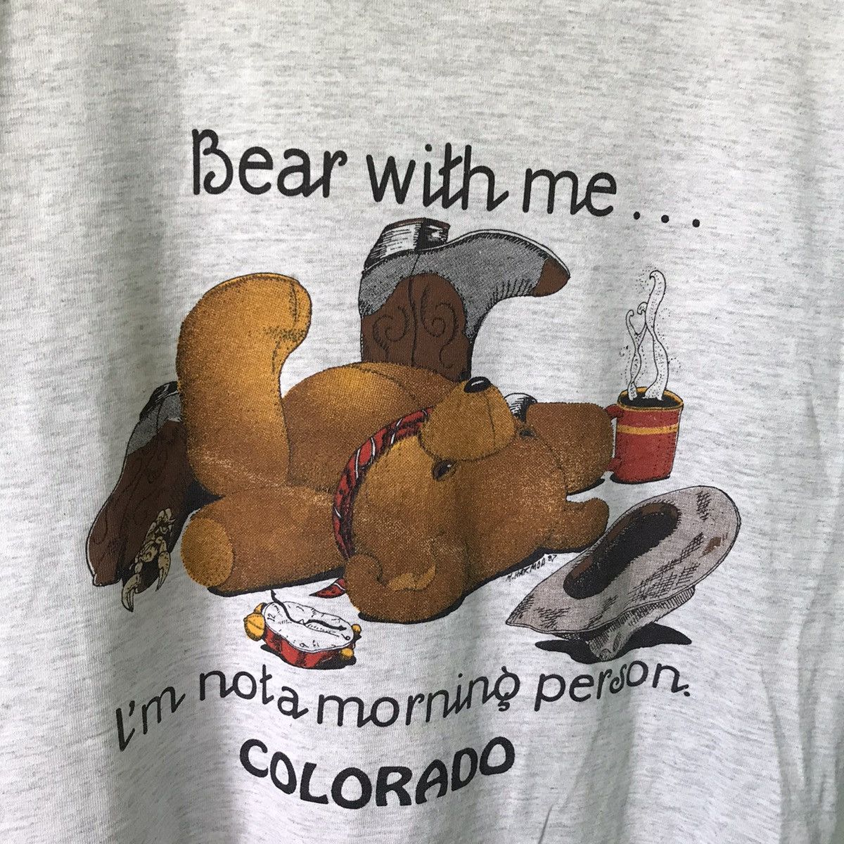 Vintage Vintage 87 Bear With Me Calardo Big Logo Crewneck Tshirt Size US M / EU 48-50 / 2 - 4 Thumbnail
