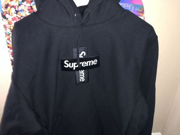 Supreme Cross Box Logo hoodie Black