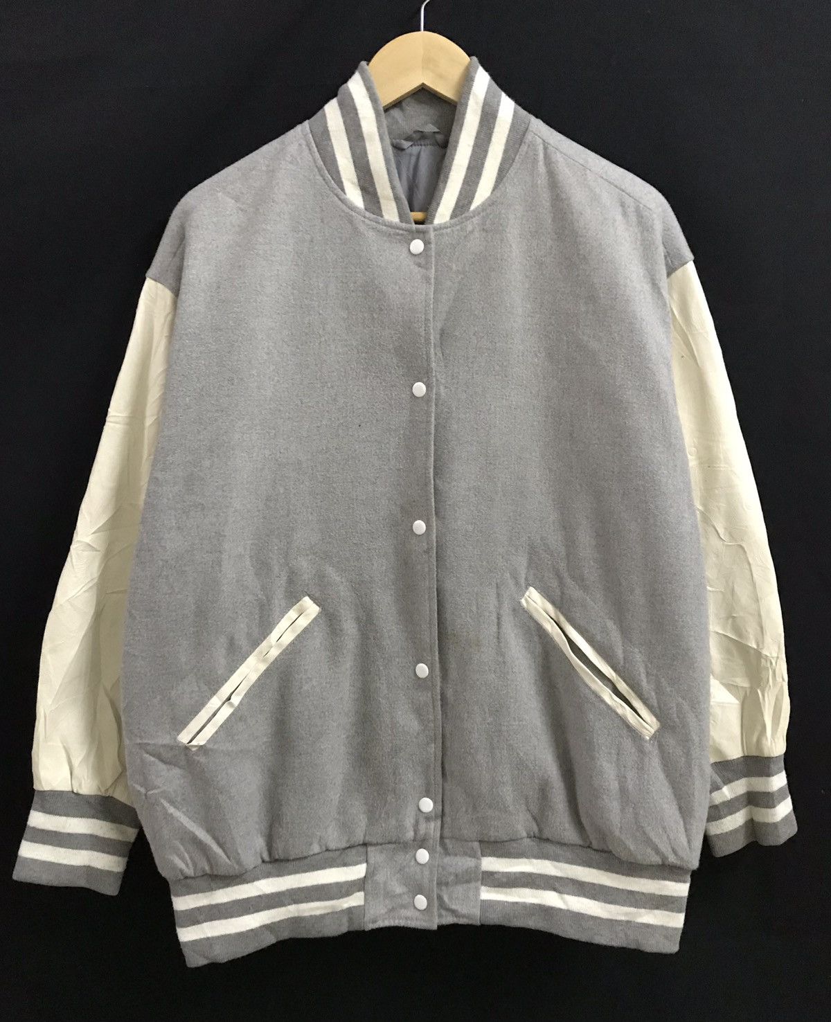 GU Japan selling Plain Varsity Jacket Medium Size