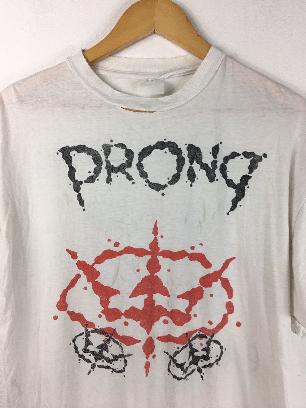 Band Tees Rare Vintage Prong distressed european tour 90 thrash shirt Size US L / EU 52-54 / 3 - 3 Thumbnail